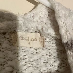 Sweater cream with grey stripes